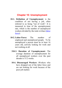 Chapter 10: Unemployment