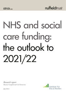 NHS and social care funding:  the outlook to