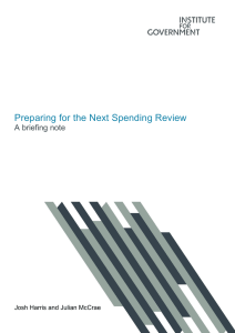 Preparing for the Next Spending Review  A briefing note