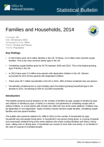 Statistical Bulletin Families and Households, 2014 Key findings