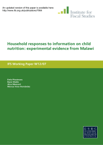 Household responses to information on child nutrition: experimental evidence from Malawi