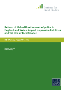Reform of ill-health retirement of police in