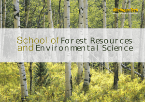 School of and Forest Resources Environmental Science