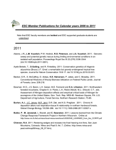 2011  ESC Member Publications for Calendar years 2008 to 2011