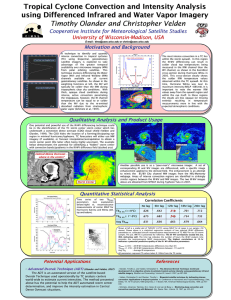 Tropical Cyclone Convection and Intensity Analysis Timothy Olander and Christopher Velden