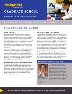 graduate school biological sciences (ms, phd) college of sciences and arts