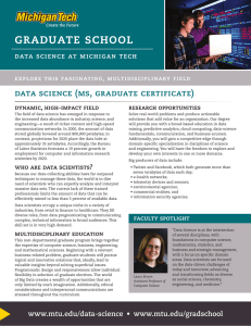 graduate school data science (ms, graduate certificate) data science at michigan tech