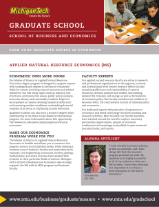 graduate school applied natural resource economics (ms) school of business and economics