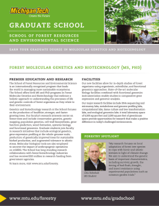 graduate school forest molecular genetics and biotechnology (ms, phd) and environmental science