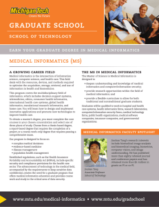 graduate school medical informatics (ms) school of technology
