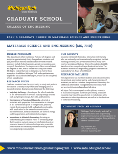 graduate school materials science and engineering (ms, phd) college of engineering