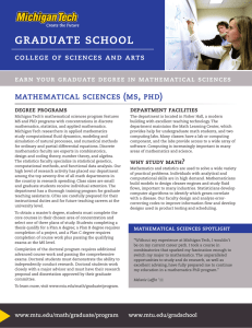 graduate school mathematical sciences (ms, phd) college of sciences and arts