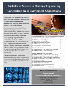 Concentration in Biomedical Applications  Bachelor of Science in Electrical Engineering  Concentration in Biomedical  Applications