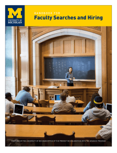 Faculty Searches and Hiring