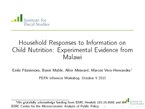 Household Responses to Information on Child Nutrition: Experimental Evidence from Malawi