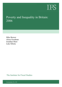 IFS Poverty and Inequality in Britain: 2006