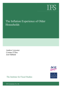 IFS  The Inflation Experience of Older Households