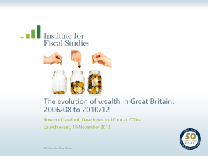 The evolution of wealth in Great Britain: 2006/08 to 2010/12