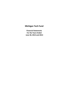 Michigan Tech Fund Financial Statements For the Years Ended