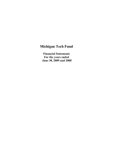 Michigan Tech Fund Financial Statements For the years ended