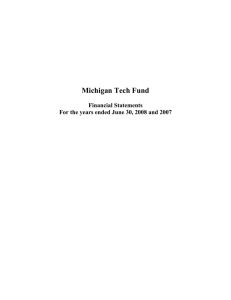 Michigan Tech Fund  Financial Statements