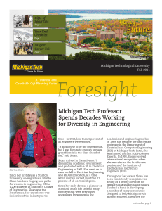 Foresight Future. Michigan Tech Professor Spends Decades Working