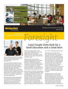Foresight Future. Planning Loyal Couple Gives Back for a