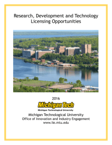 Research, Development and Technology Licensing Opportunities  2016