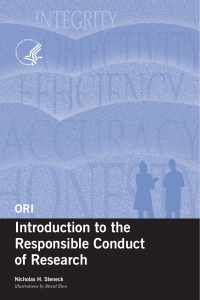 Introduction to the Responsible Conduct of Research ORI