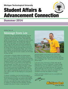 Student Affairs &amp; Advancement Connection Message from Les