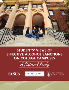 A National Study STUDENTS’ VIEWS OF EFFECTIVE ALCOHOL SANCTIONS ON COLLEGE CAMPUSES