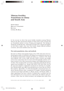 Tibetan Fertility Transitions in China and South Asia G