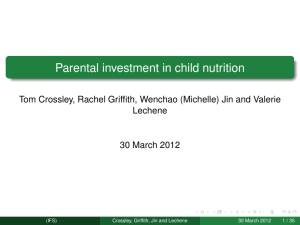 Parental investment in child nutrition Lechene 30 March 2012