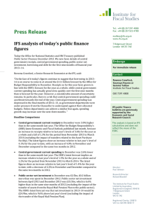 Press Release IFS analysis of today’s public finance