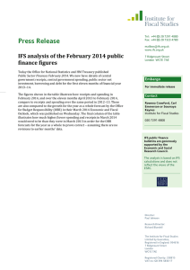 Press Release IFS analysis of the February 2014 public