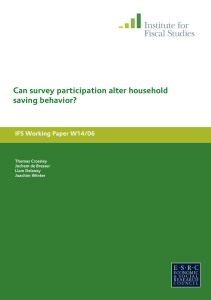 Can survey participation alter household saving behavior?  6