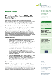 Press Release IFS analysis of the March 2014 public