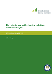 The right to buy public housing in Britain: a welfare analysis 162