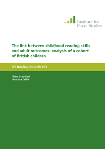The link between childhood reading skills of British children 169
