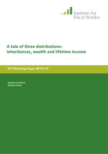 A tale of three distributions: inheritances, wealth and lifetime income