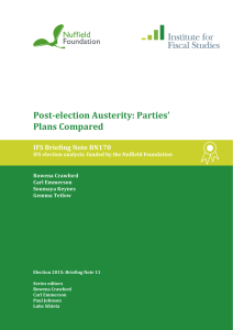 Post-election Austerity: Parties’ Plans Compared IFS Briefing Note BN170