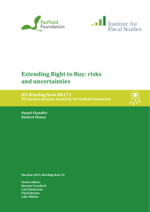 Extending Right to Buy: risks and uncertainties IFS Briefing Note BN171