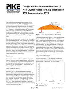 Design and Performance Features of ATR Accessories for FTIR