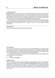 Metals And Minerals 2