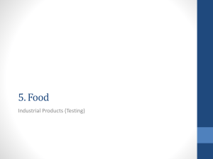 5. Food Industrial Products (Testing)
