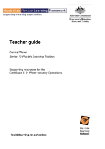 Teacher guide  Central Water Supporting resources for the