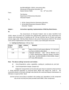   No.EDN‐H(EE)(4)4‐ 7/2013 –Instructions Misc.   Directorate of Elementary Education, HP  Dated; Shimla‐171001 