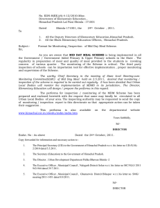 No. EDN-H(EE.)(4)-4-12/2010-Misc. Directorate of Elementary Education ,