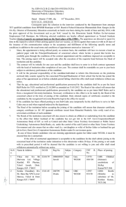 No. EDN-H (2) B (2) 5&amp;6/2014-WEXM (TGTs) Directorate of Elementary Education, Himachal Pradesh,