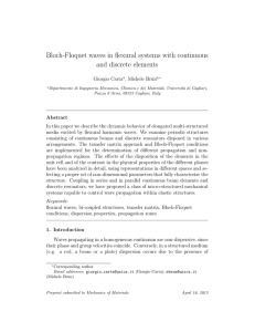 Bloch-Floquet waves in flexural systems with continuous and discrete elements Giorgio Carta